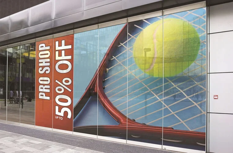 Adhesive vinyl window